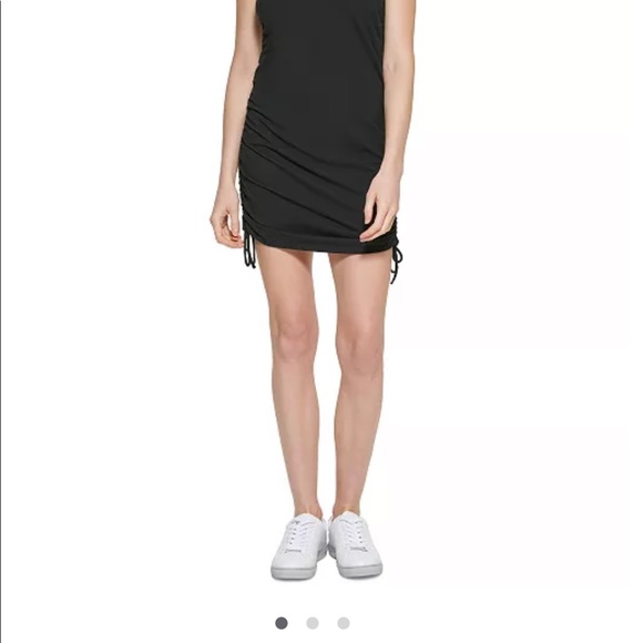 Calvin Klein tan/ cream colored sleeveless cinch dress - Picture 2 of 4